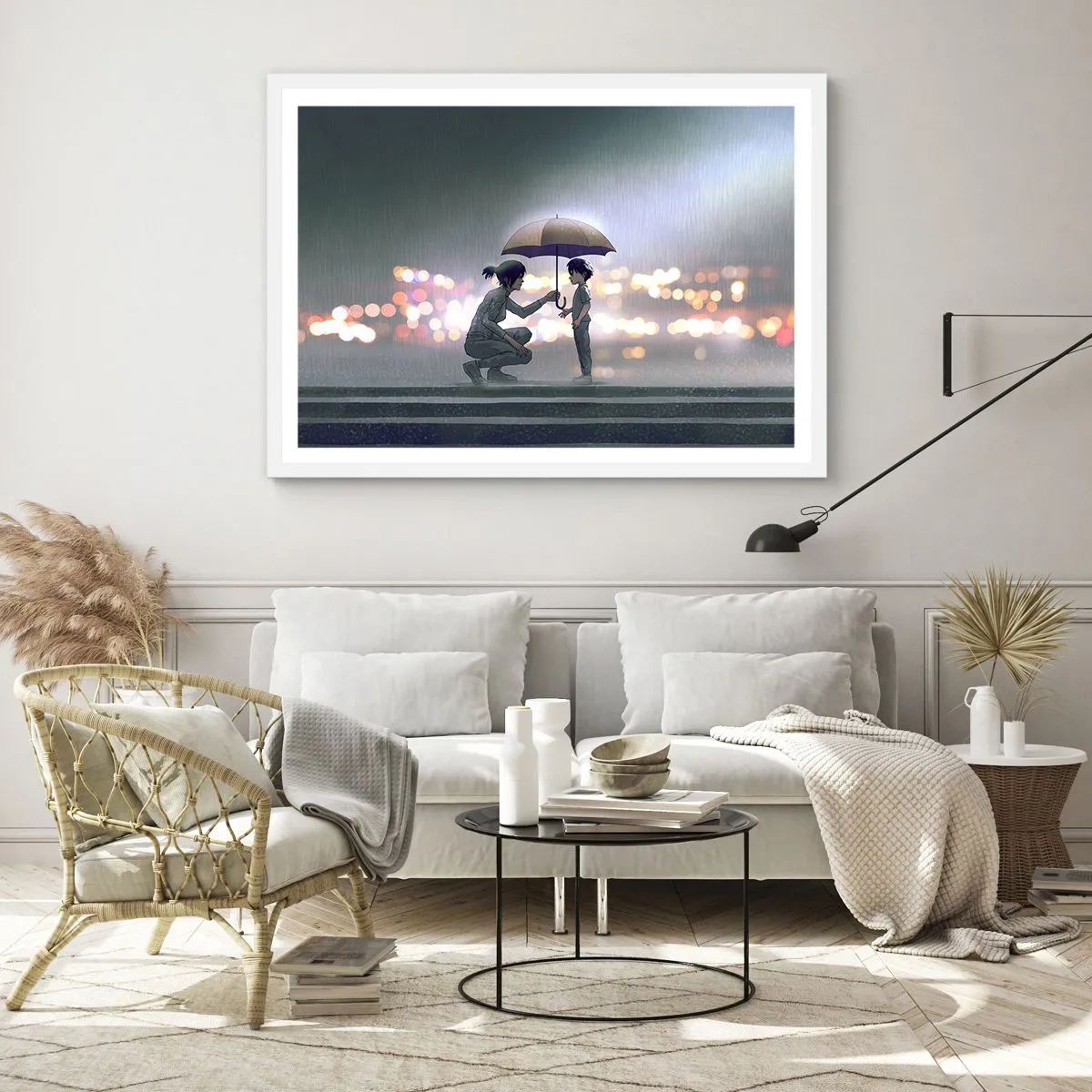 Affiche dans un cadre blanc - Poster - Et maintenant, tout va bien - 50x40 cm