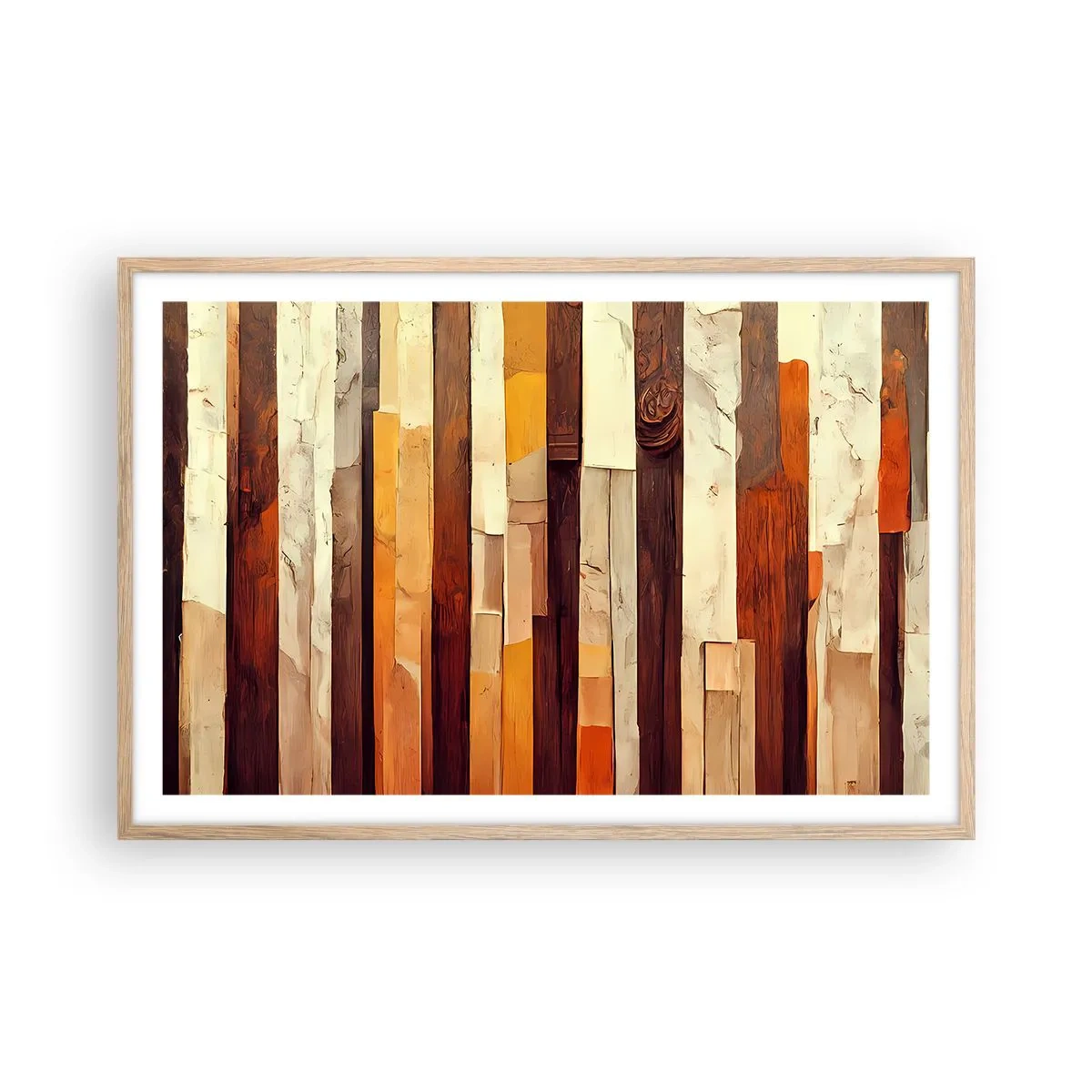 Affiche dans un chêne clair - Poster - Hymne des arbres forestiers - 91x61 cm