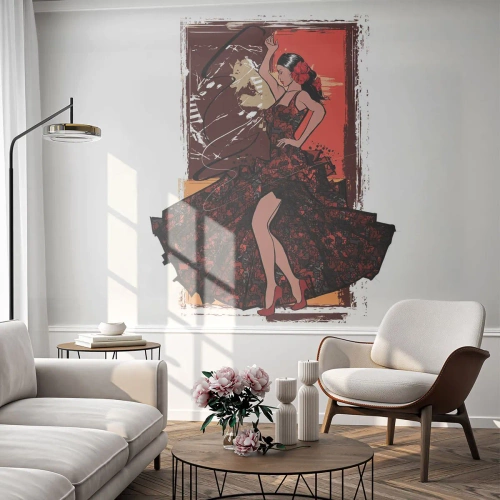 Papier Peint Autocollant Deluxe Sticker - Au rythme du cœur - Danseur, Flamenco, Danse - 400x280 cm
