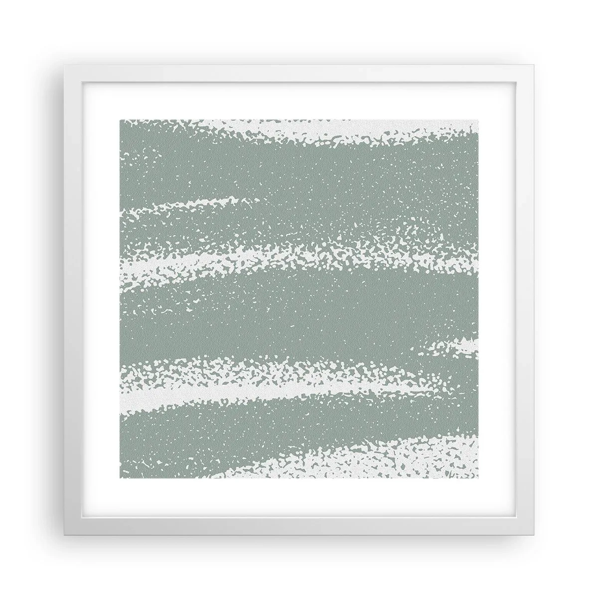 Affiche dans un cadre blanc - Poster - Abstraction dans un climat hivernal - 40x40 cm
