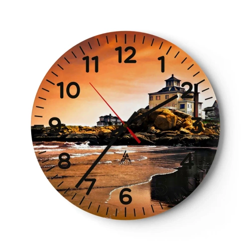 Horloge murale - Pendule murale - L'élégance de la côte ouest - 40x40 cm
