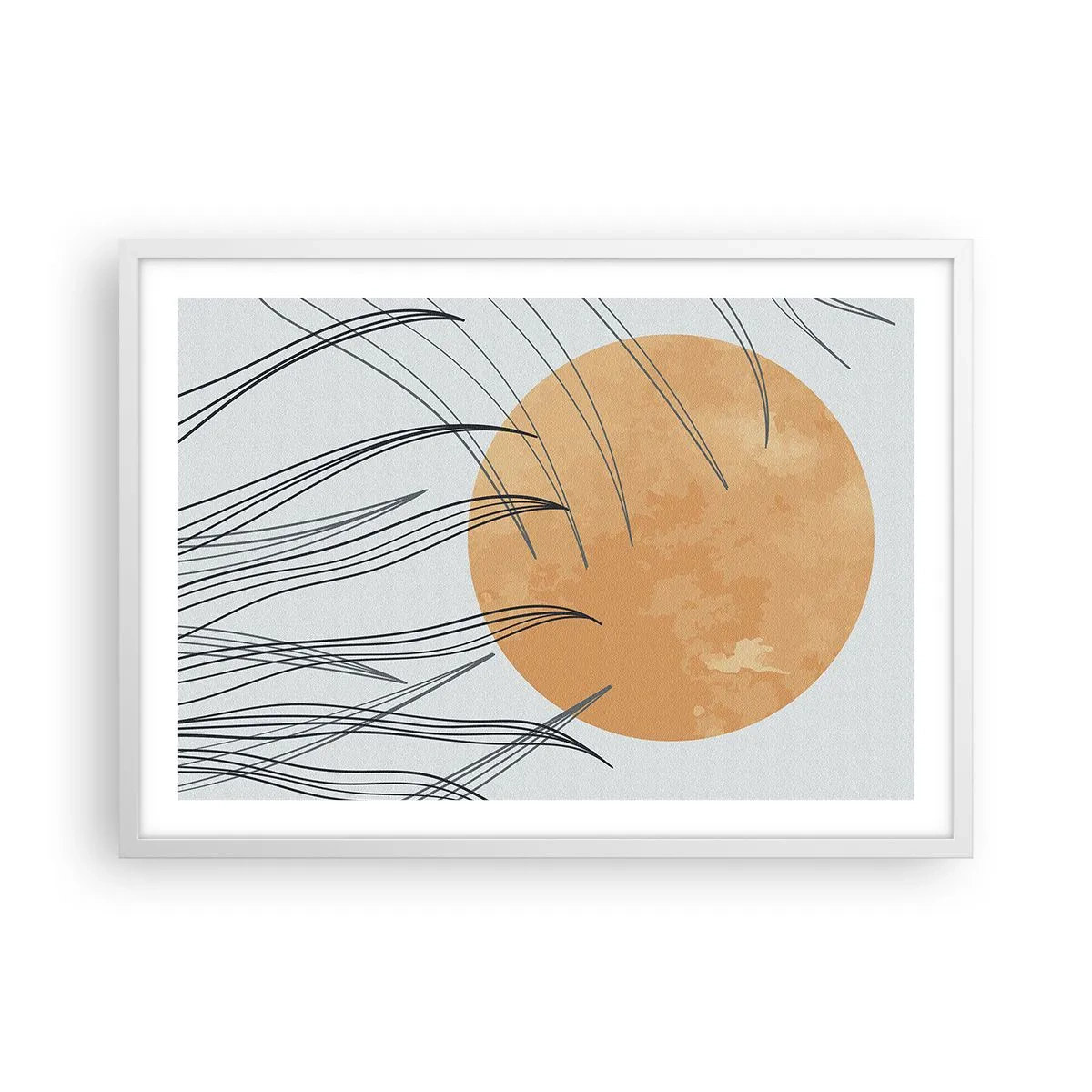 Affiche dans un cadre blanc - Poster - Toujours vers le soleil - 70x50 cm