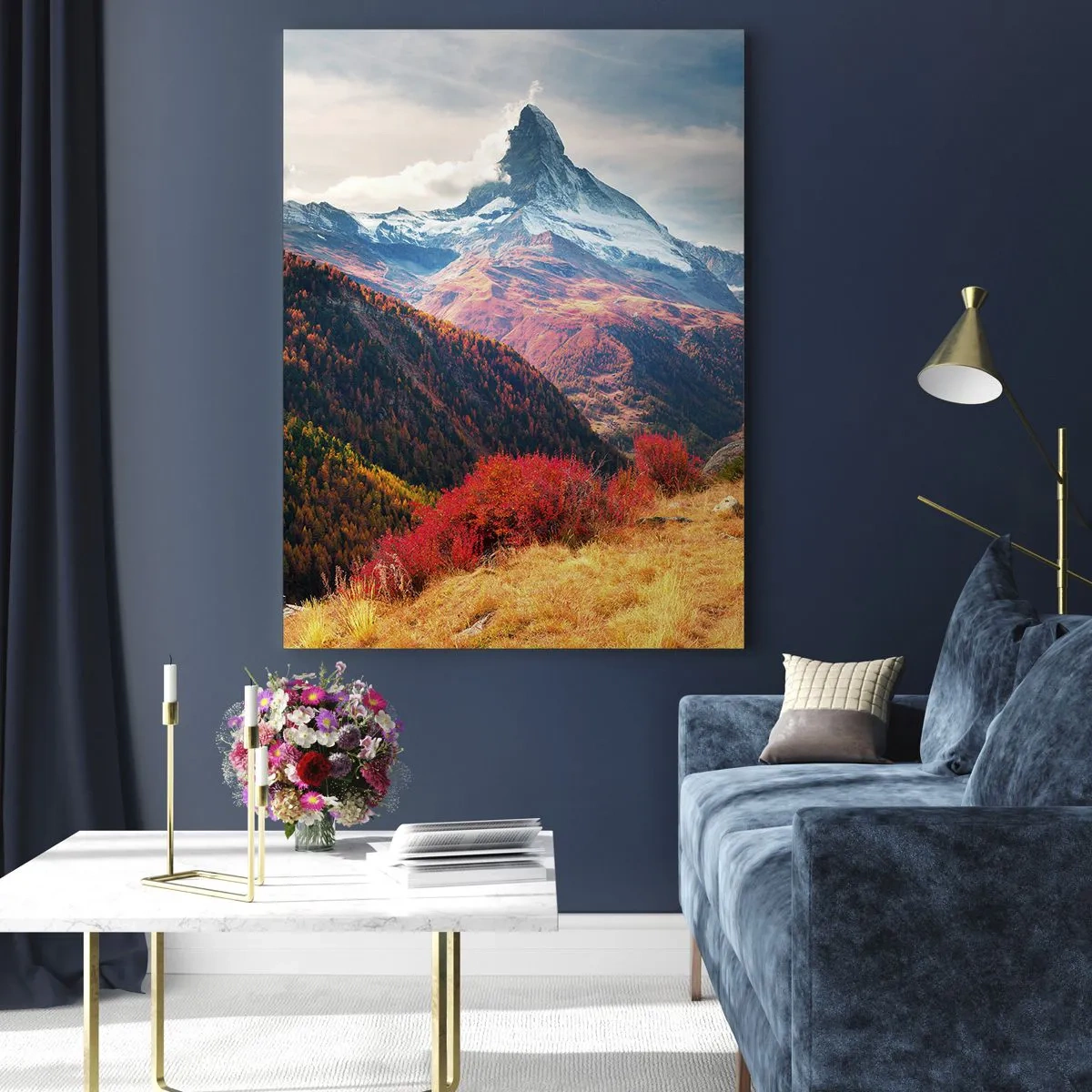 Impression sur verre - Image sur verre - Automne alpin - 80x120 cm