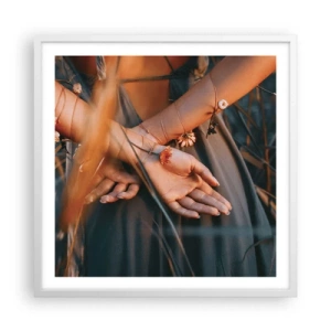 Affiche dans un cadre blanc - Poster - Liée à la nature - 60x60 cm