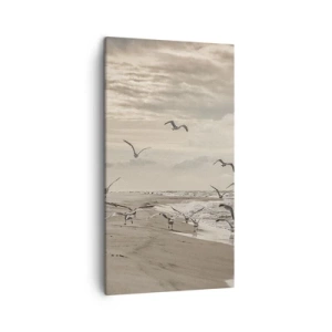 Impression sur toile - Image sur toile - Le bruit de la mer, le chant des oiseaux - 45x80 cm
