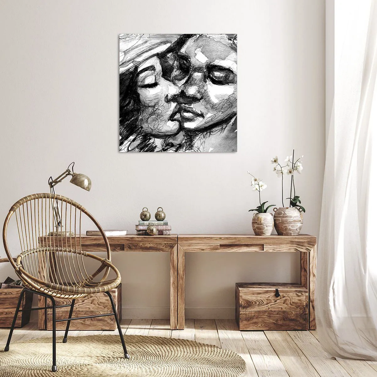 Impression sur toile - Image sur toile - Un moment tendre - 30x30 cm
