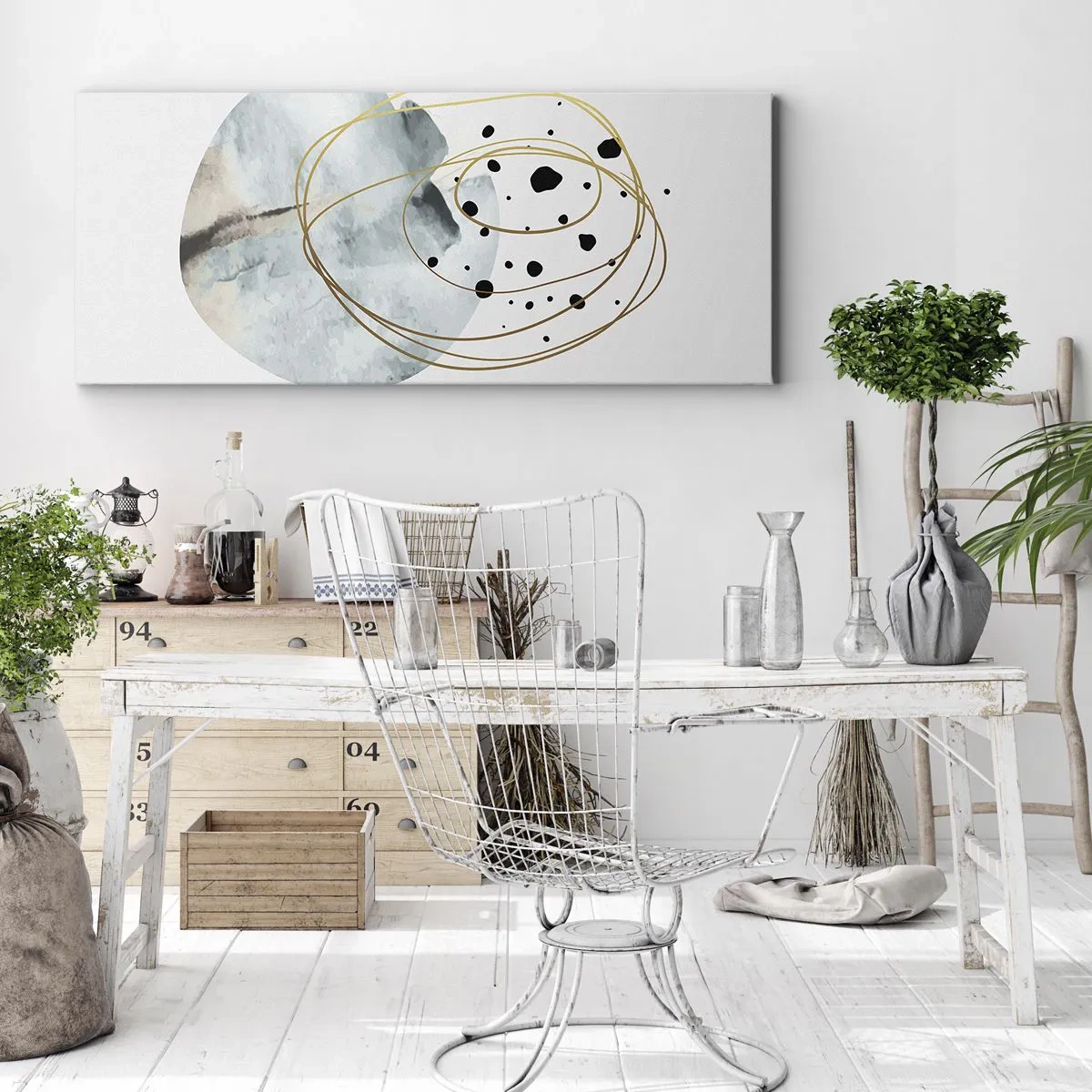 Impression sur toile - Image sur toile - Emmêlement de l'espace - 90x30 cm