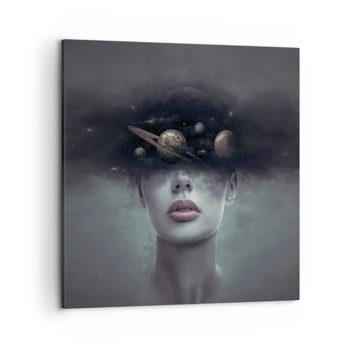 Impression sur toile - Image sur toile - Et les planètes deviennent folles... - 50x50 cm