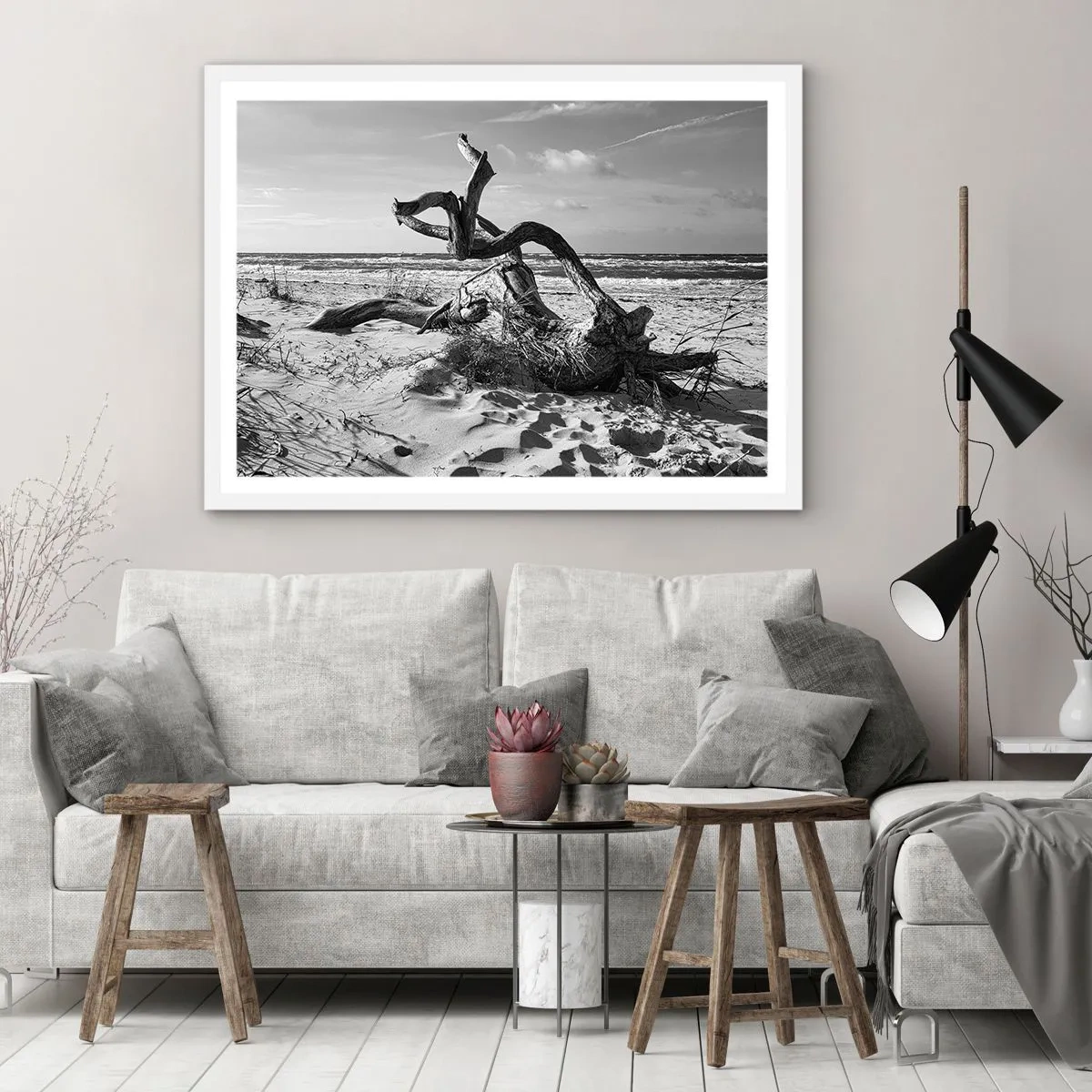 Affiche dans un cadre blanc - Poster - Sculpture marine - 70x50 cm