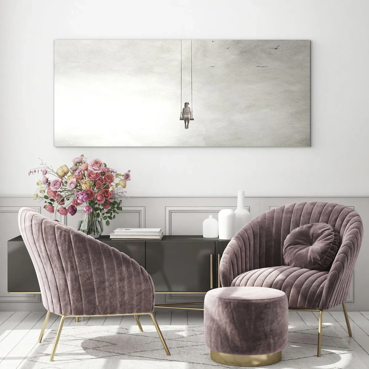 Impression sur verre - Image sur verre - Enfant en nous - 100x40 cm