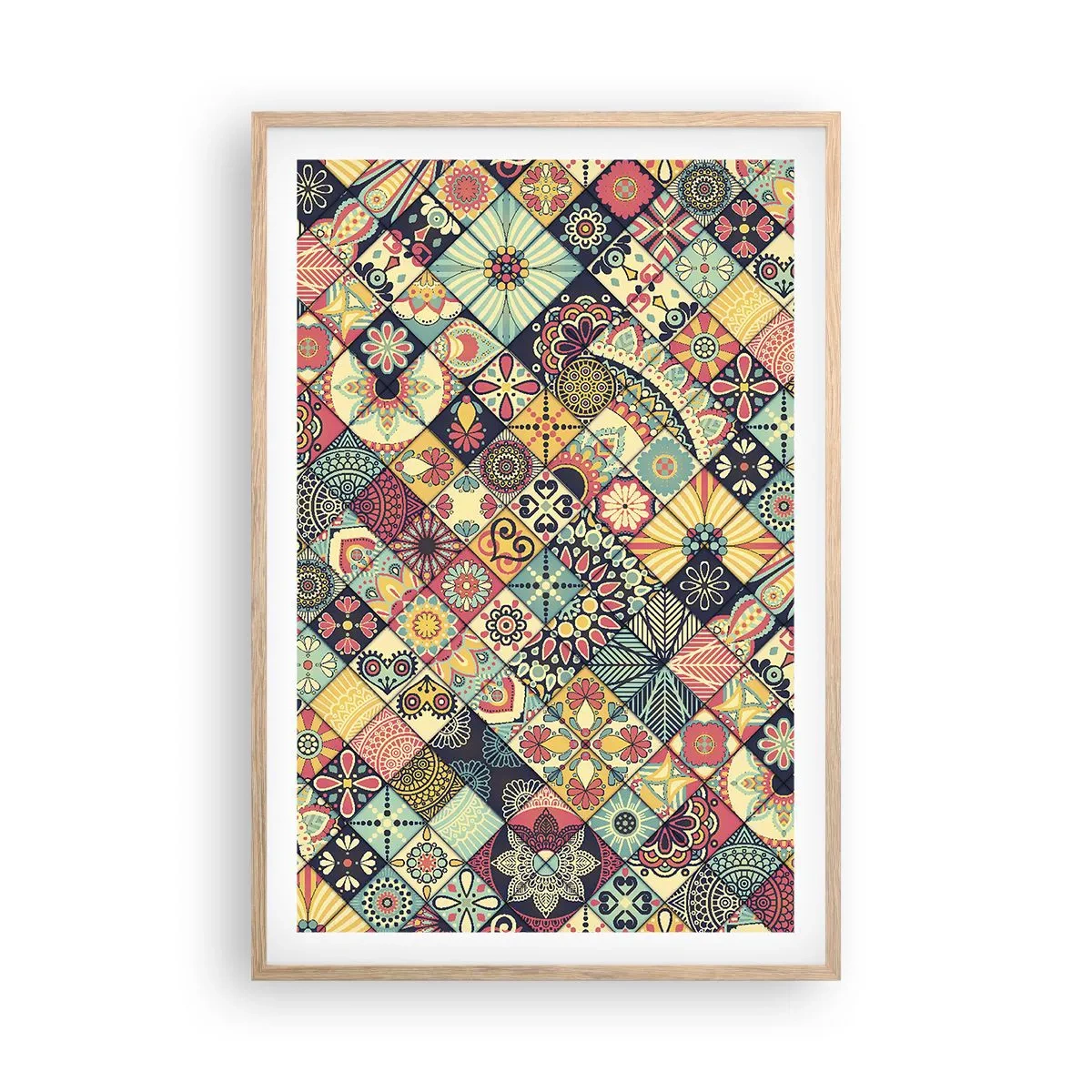 Affiche dans un chêne clair - Poster - Ambiance marocaine - 61x91 cm