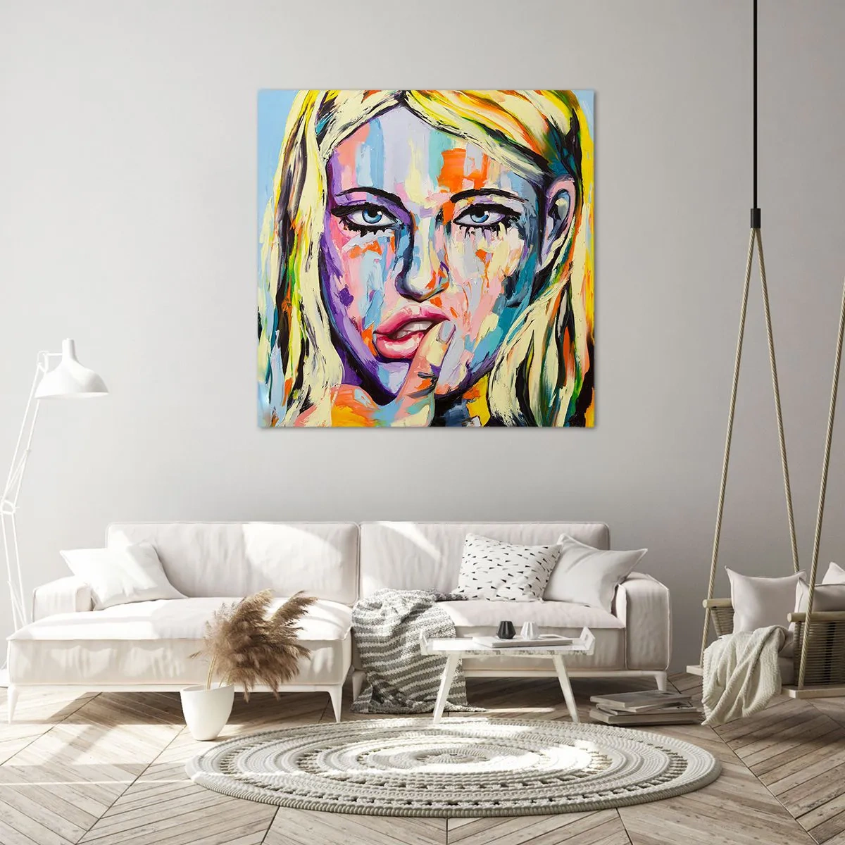 Impression sur toile - Image sur toile - Regarde-la droit dans les yeux - 50x50 cm