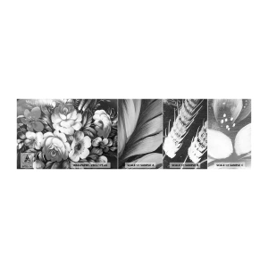 Échantillon de Papier Peint Autocollant Deluxe Sticker - Belle même en gris - Abstraction, Fleurs, Morceau - 100x30 cm