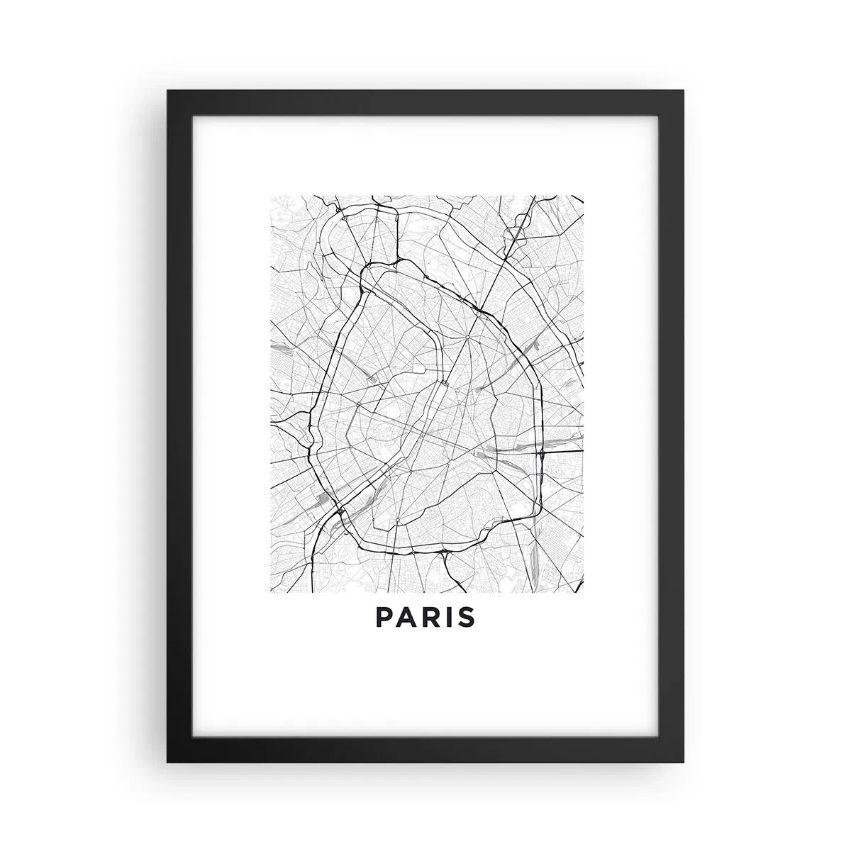 Affiche dans un cadre noir - Poster - Fleur de Paris - 30x40 cm
