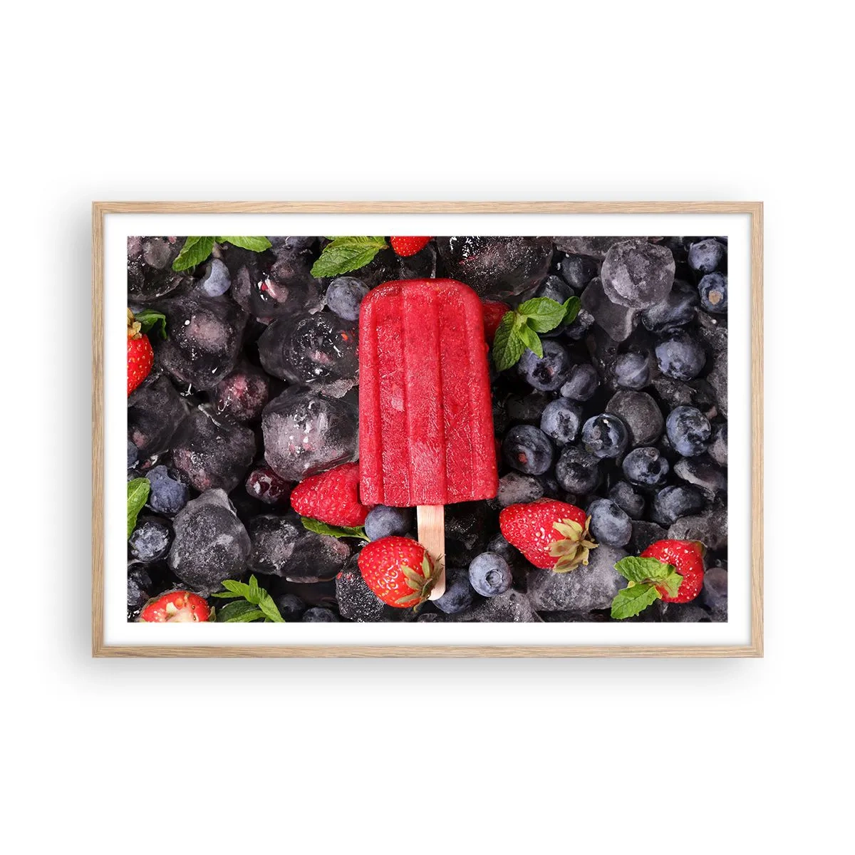 Affiche dans un chêne clair - Poster - Le goût d’un été chaud - 91x61 cm