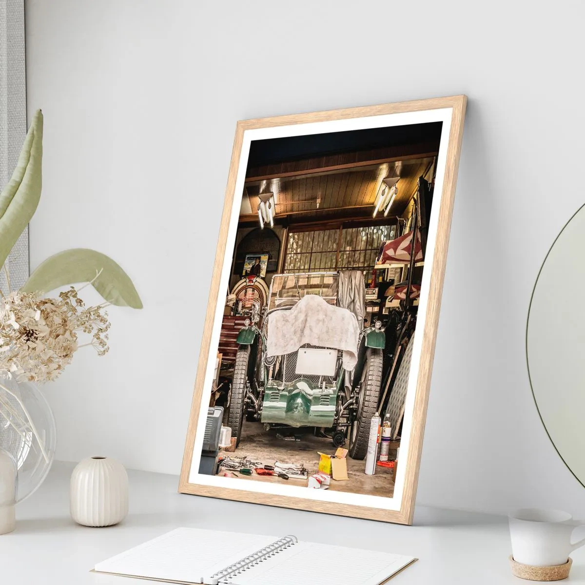 Affiche dans un chêne clair - Poster - Retour vers le passé - 70x100 cm