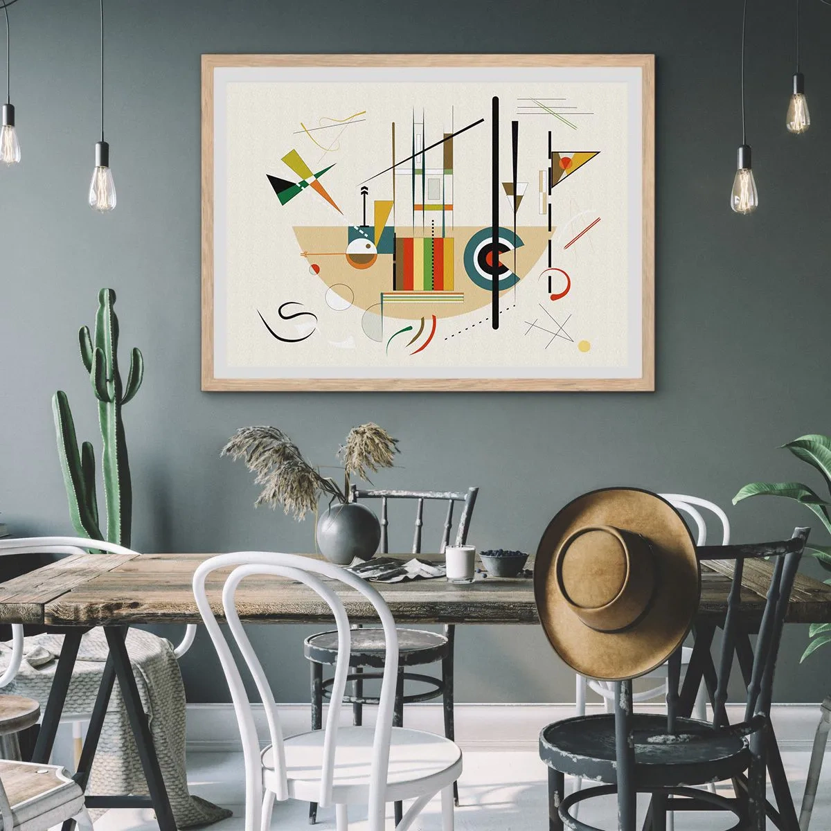 Affiche dans un chêne clair - Poster - Et le monde s’amuse - 91x61 cm