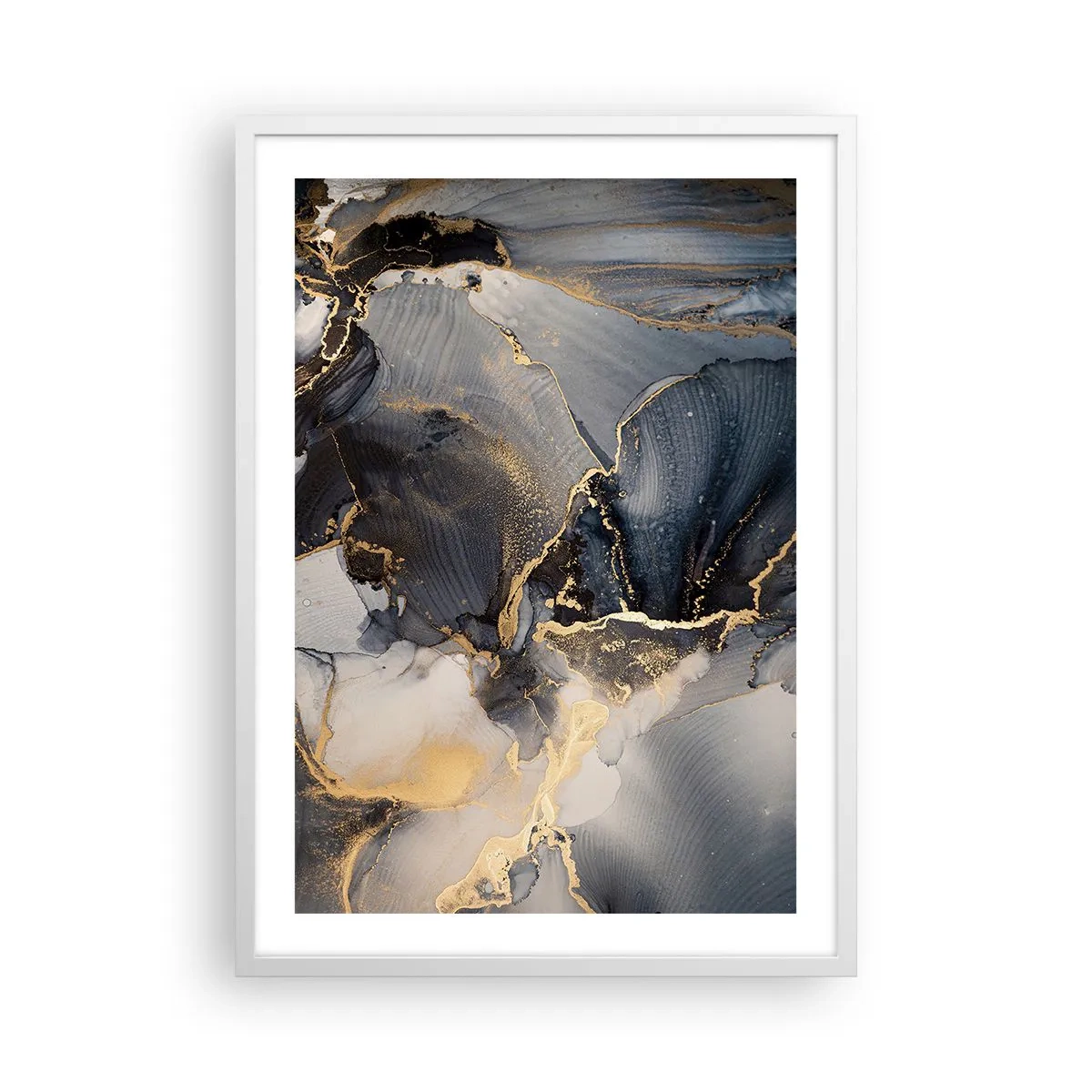 Affiche dans un cadre blanc - Poster - La vie de la pierre - 50x70 cm