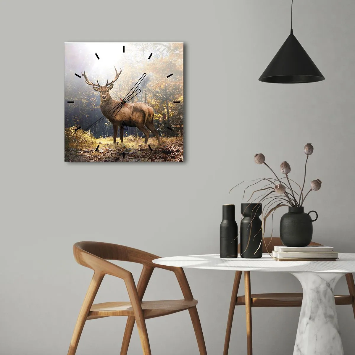 Horloge murale - Pendule murale - Toute sa majesté - 30x30 cm