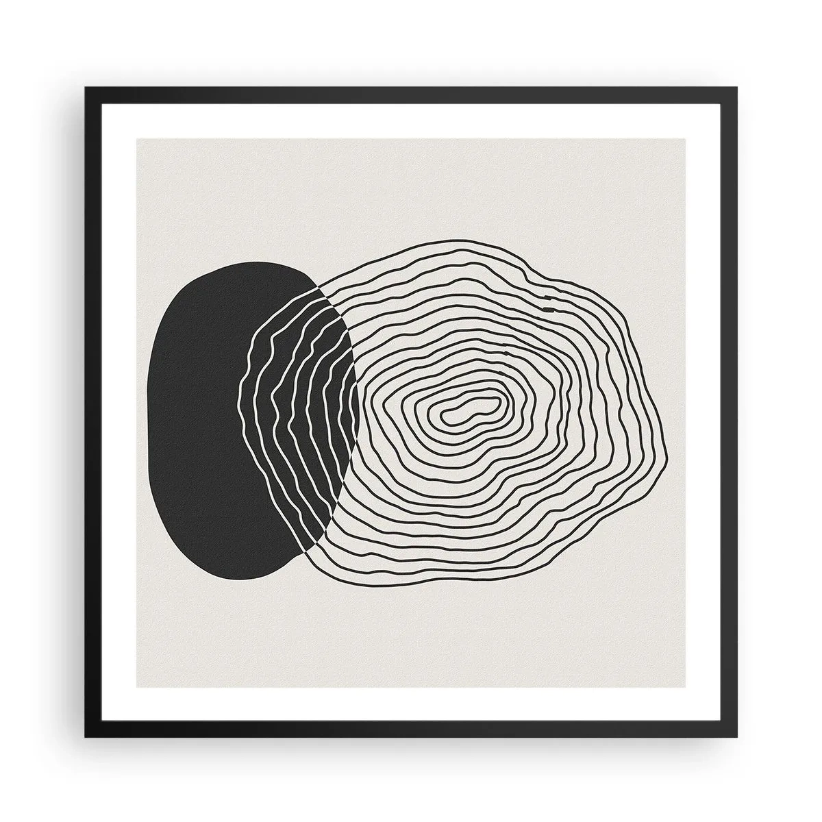 Affiche dans un cadre noir - Poster - Durabilité et oscillation - 60x60 cm