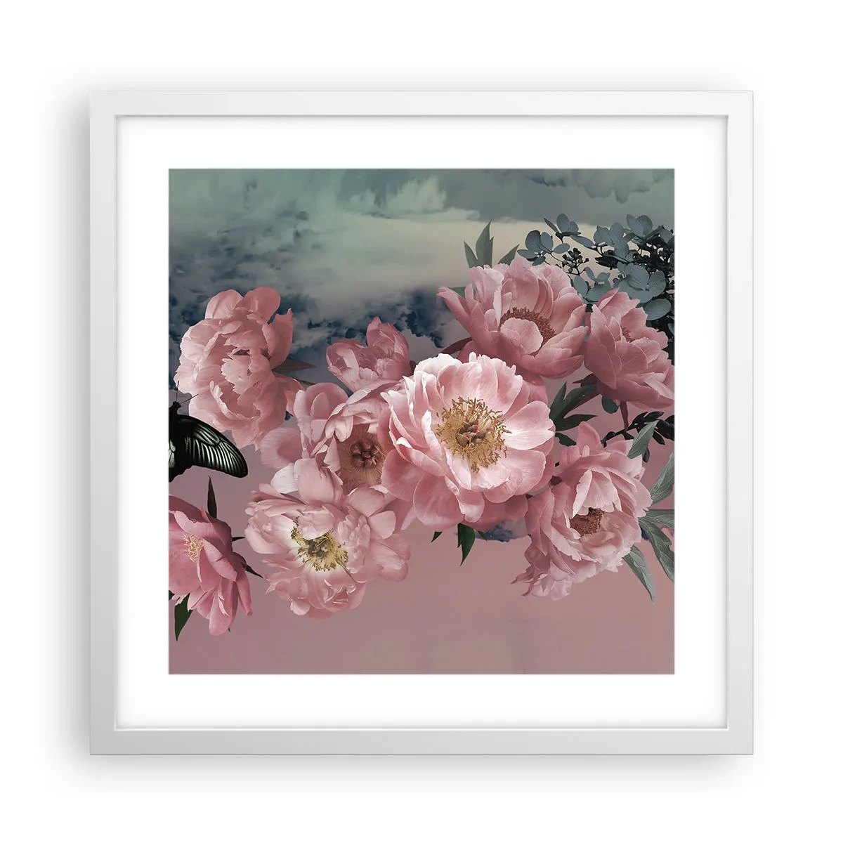 Affiche dans un cadre blanc - Poster - Pic du romantisme - 40x40 cm