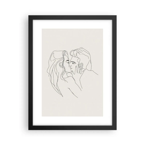 Affiche dans un cadre noir - Poster - Enlacé de sentiment - 30x40 cm