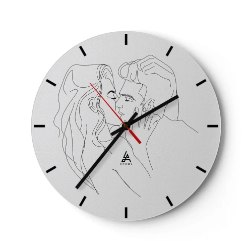 Horloge murale - Pendule murale - La même ligne - 40x40 cm