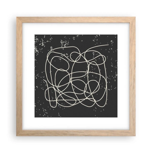 Affiche dans un chêne clair - Poster - Errance des pensées - 30x30 cm