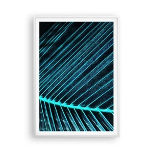 Affiche dans un cadre blanc - Poster - Texture verte - 70x100 cm