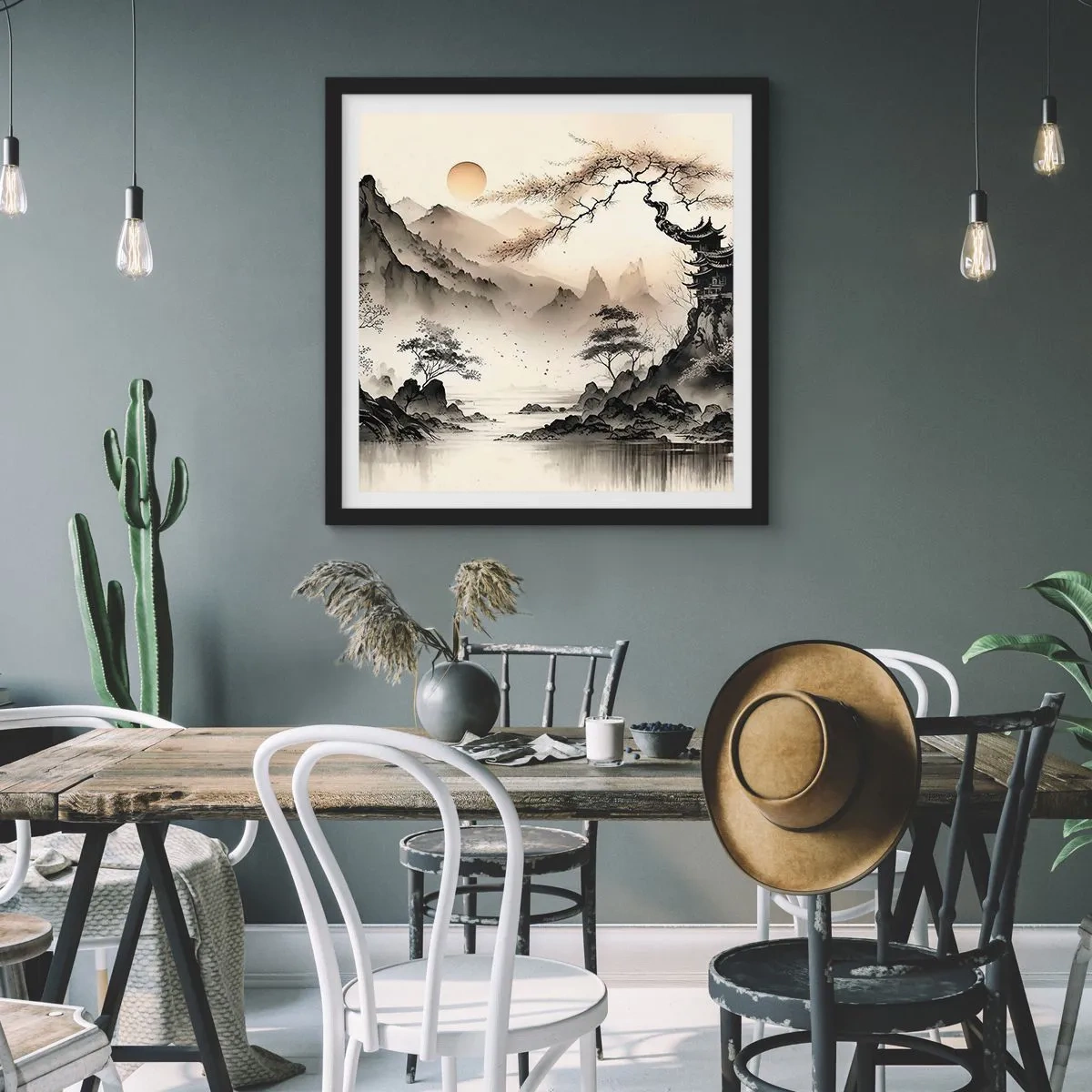 Affiche dans un cadre noir - Poster - Le charme unique de l'Orient - 30x30 cm