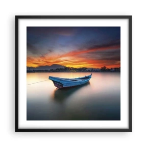 Affiche dans un cadre noir - Poster - Une bonne nuit arrive - 50x50 cm