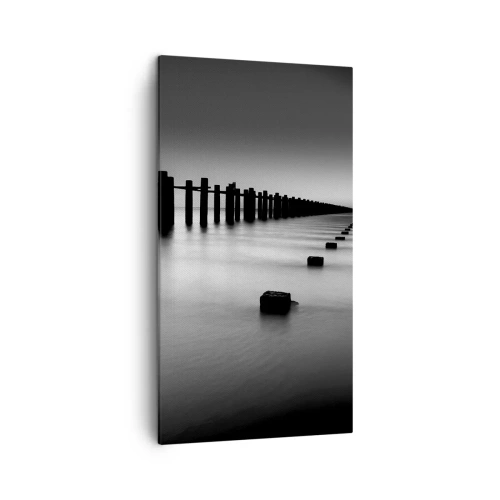 Impression sur toile - Image sur toile - Distance grise dans le brouillard - 45x80 cm
