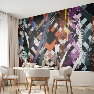 Papier Peint Photo Standard Eco - Se mettre au carré - Abstraction, Morceau, Modèle moderne - 150x105 cm