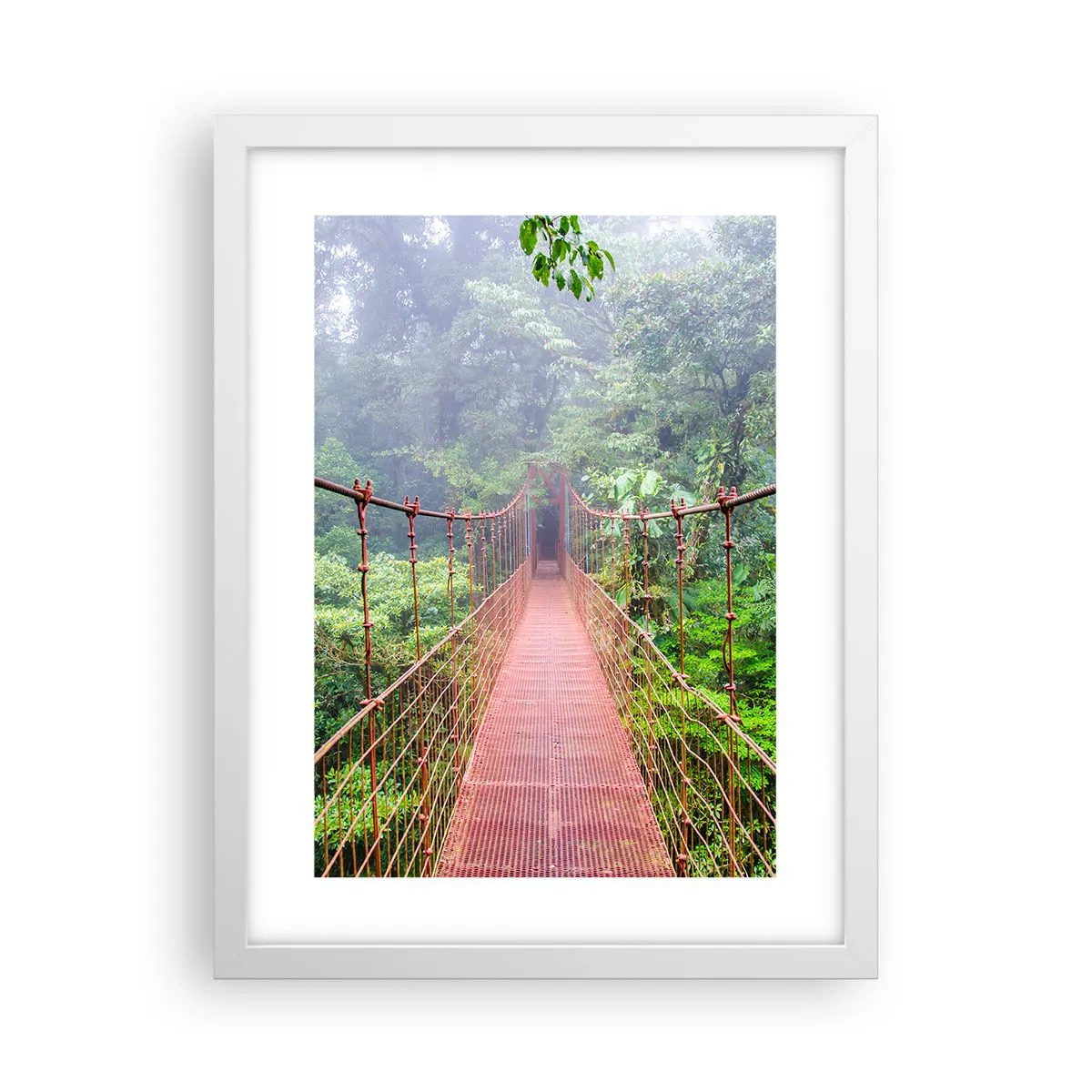 Affiche dans un cadre blanc - Poster - Suspendu sur les couronnes - 30x40 cm