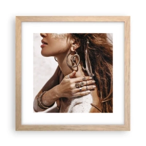 Affiche dans un chêne clair - Poster - Reine des plages sauvages - 30x30 cm