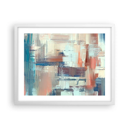 Affiche dans un cadre blanc - Poster - Atteindre la lumière - 50x40 cm