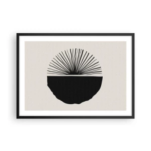 Affiche dans un cadre noir - Poster - Motif noir minimaliste sur fond clair - 70x50cm - Une gamme de possibilités - Décoration murale moderne pour le salon et la chambre ARTTOR