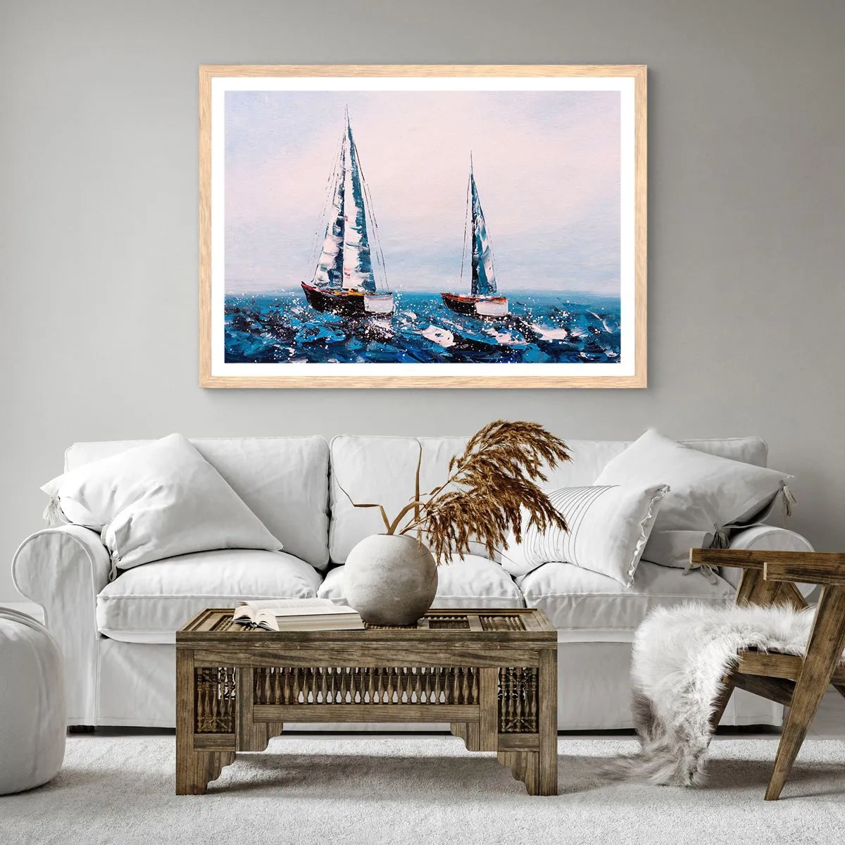 Affiche dans un chêne clair - Poster - Confrérie du vent - 91x61 cm