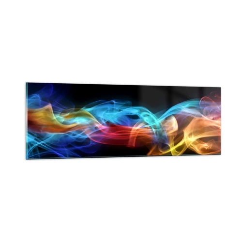 Impression sur verre - Image sur verre - Danse arc-en-ciel du brouillard - 90x30 cm