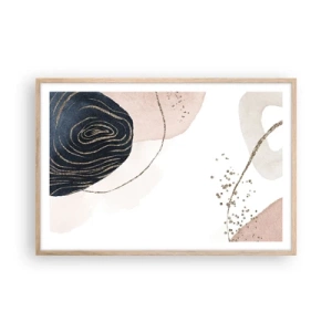 Affiche dans un chêne clair - Poster - Tout coule - 91x61 cm