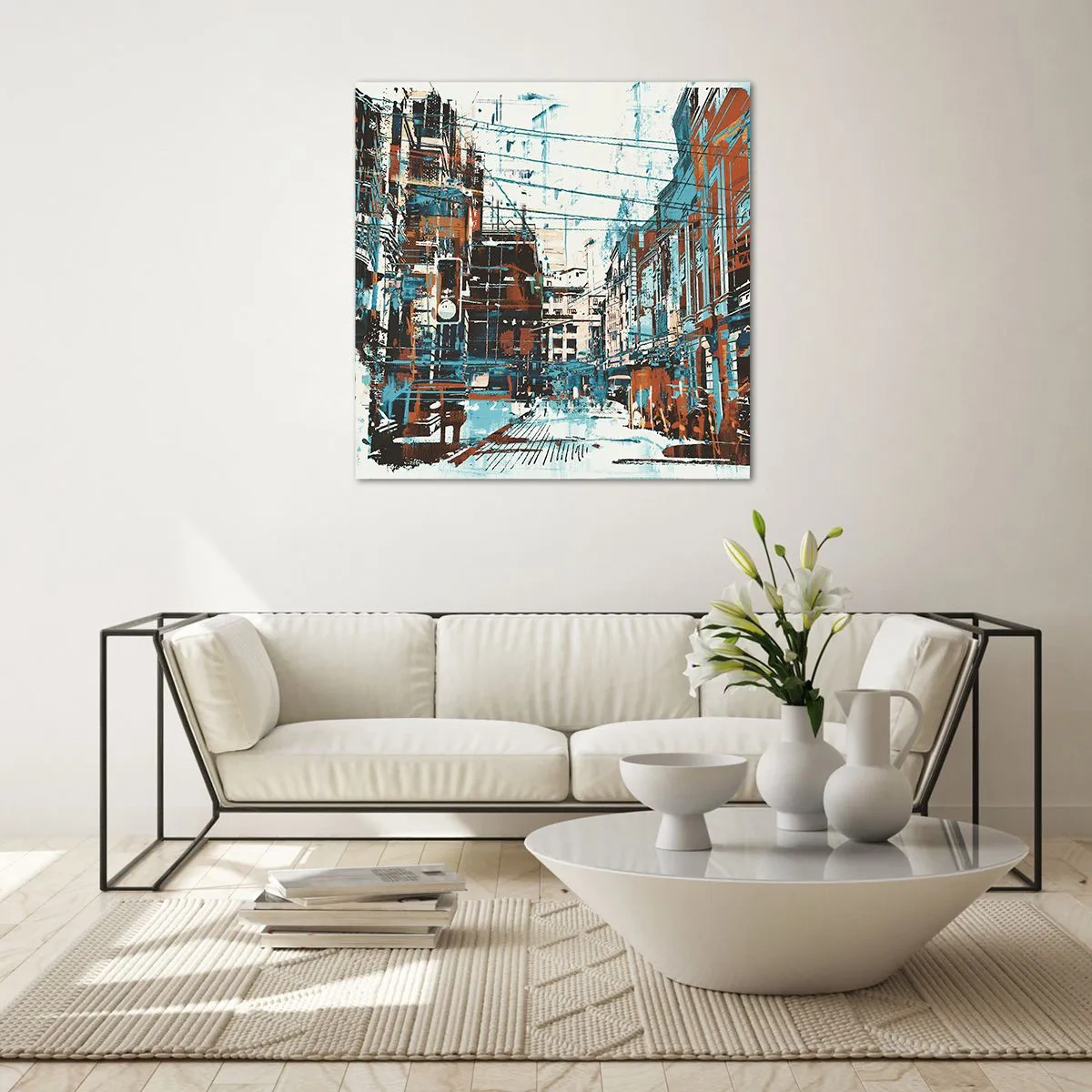 Impression sur verre - Image sur verre - Un sentier de ville usé - 50x50 cm