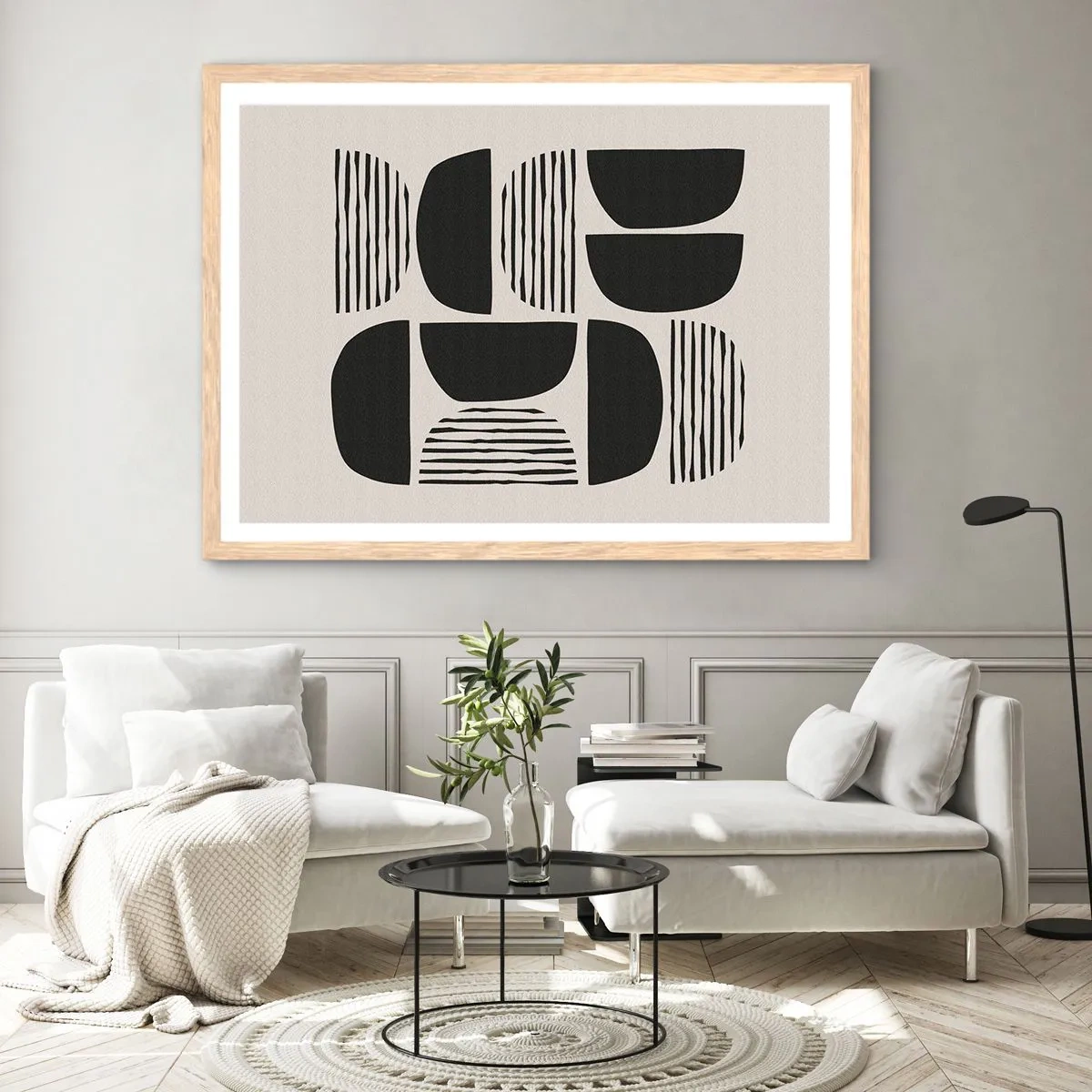 Affiche dans un chêne clair - Poster - Offres sans enthousiasme - 91x61 cm