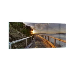 Impression sur verre - Image sur verre - Aller, aller tout le temps en direction du soleil - 100x40 cm