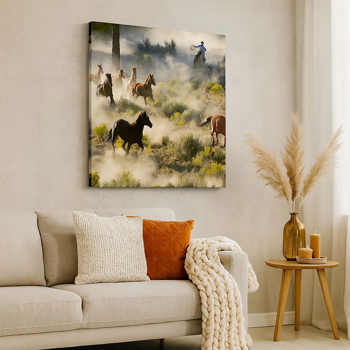 Impression sur toile - Image sur toile - Rivalité - liberté ou force masculine ? - 30x30 cm