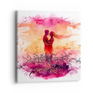 Impression sur toile - Image sur toile - Un coeur! Je n'ai pas besoin de beaucoup… - 40x40 cm