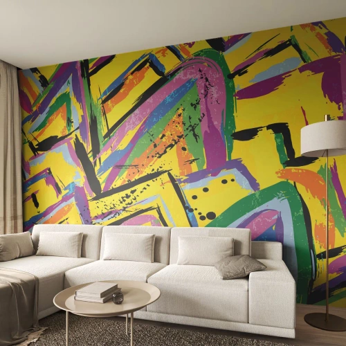 Papier Peint Photo Premium Canvas - Jusqu'à ce qu'il crie de joie - Abstraction, Morceau, Peinture - 500x350 cm