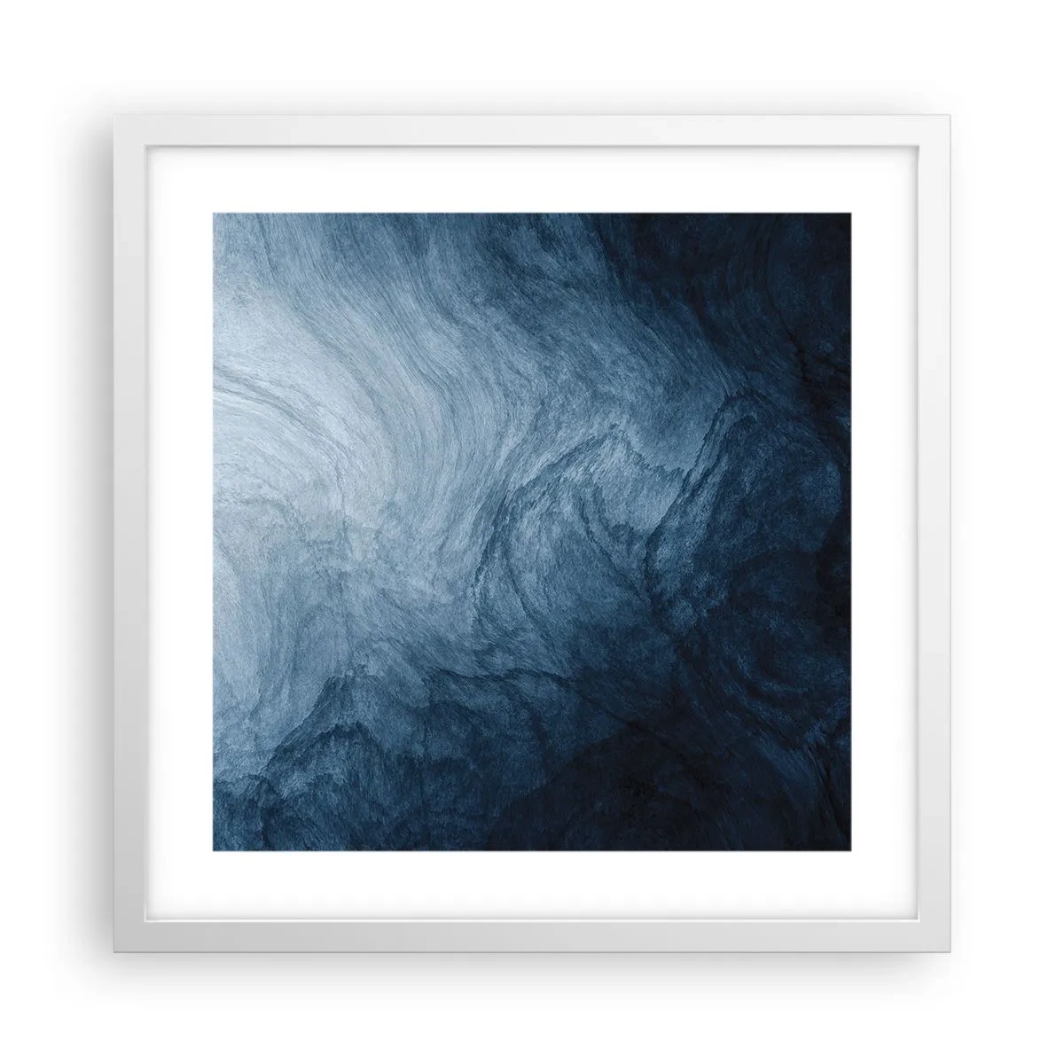 Affiche dans un cadre blanc - Poster - Atteindre en profondeur - 40x40 cm