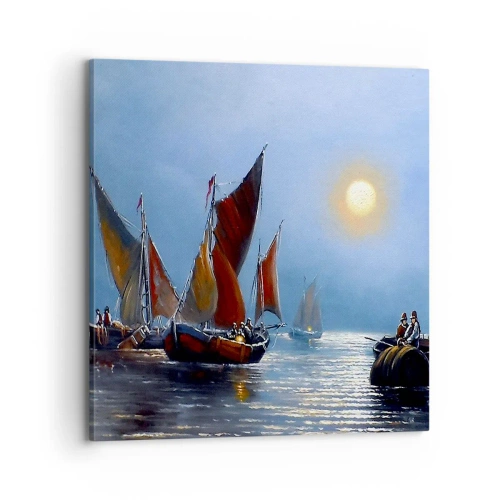 Impression sur toile - Image sur toile - Pêche de nuit - 70x70 cm