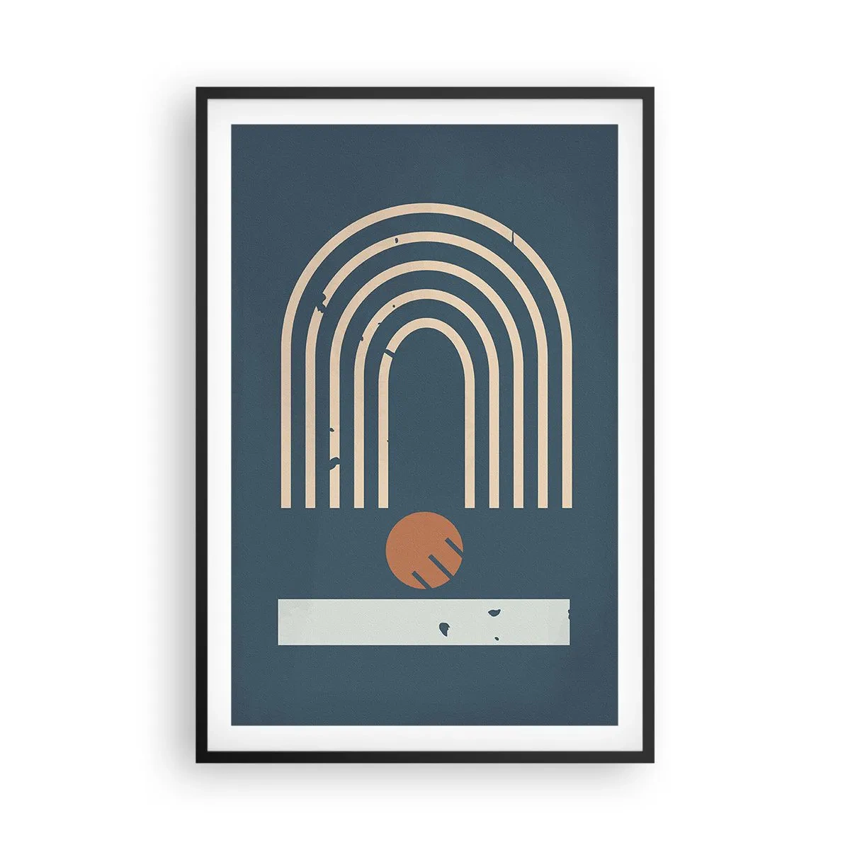 Affiche dans un cadre noir - Poster - Géométrie sur la grenade - 61x91 cm