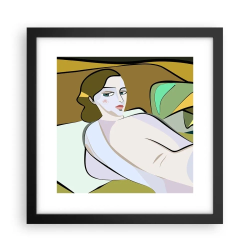 Affiche dans un cadre noir - Poster - Portrait intime - 30x30 cm